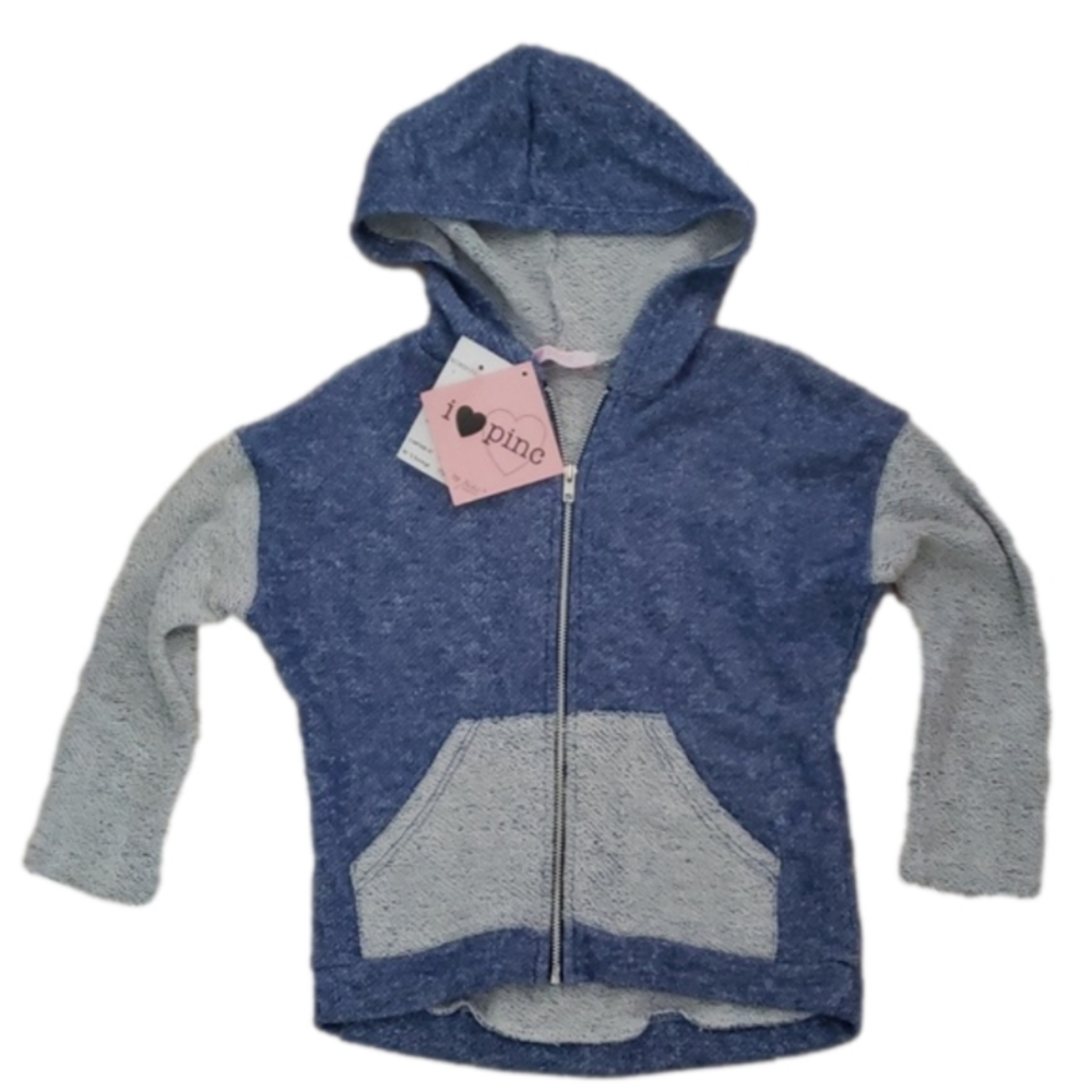 Pinc Beachy French Terry hooded Zip Front Hoodie